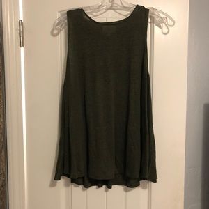 Lou & Grey Forest green linen swing tank
